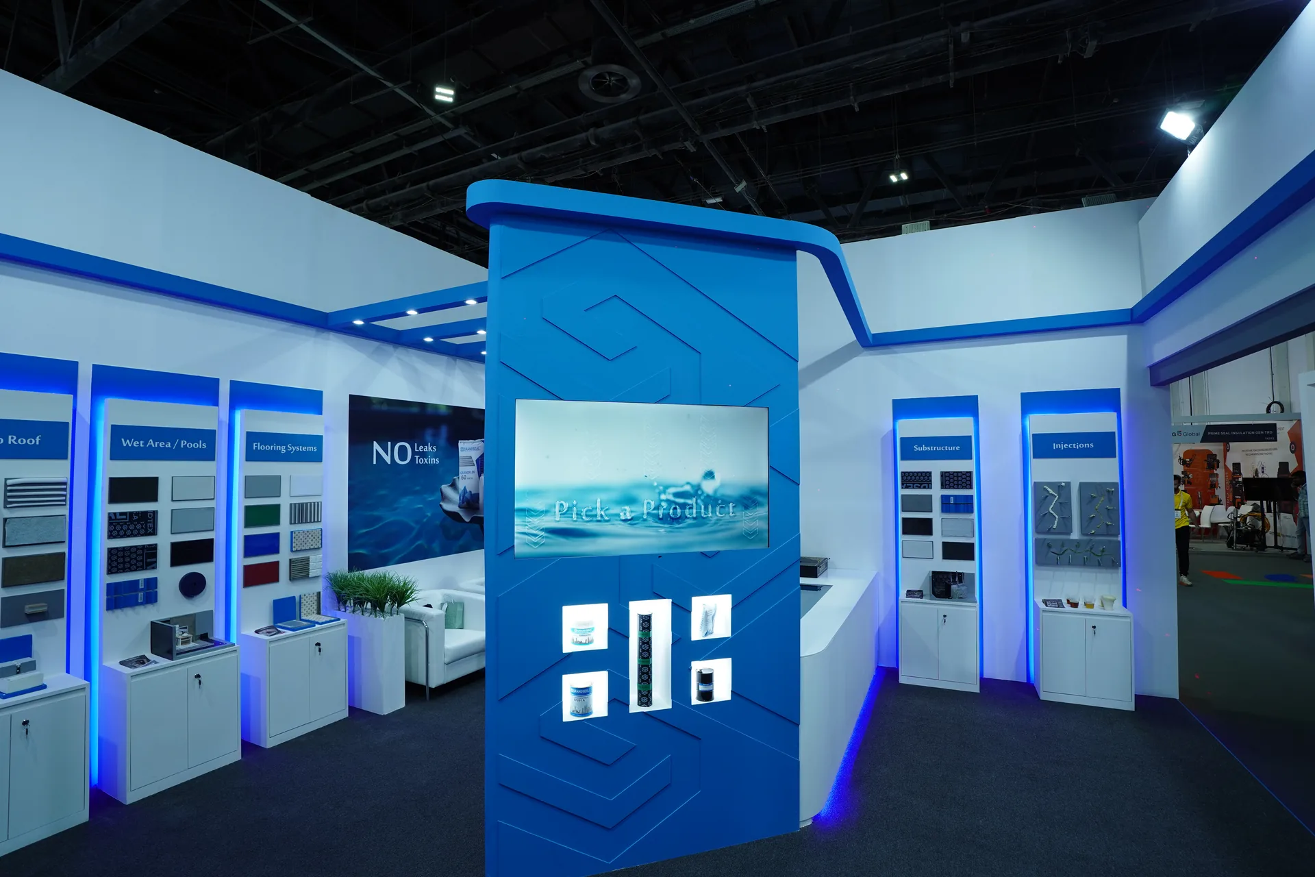 Grandseal stand — Big 5 Global 2025 · lit interior